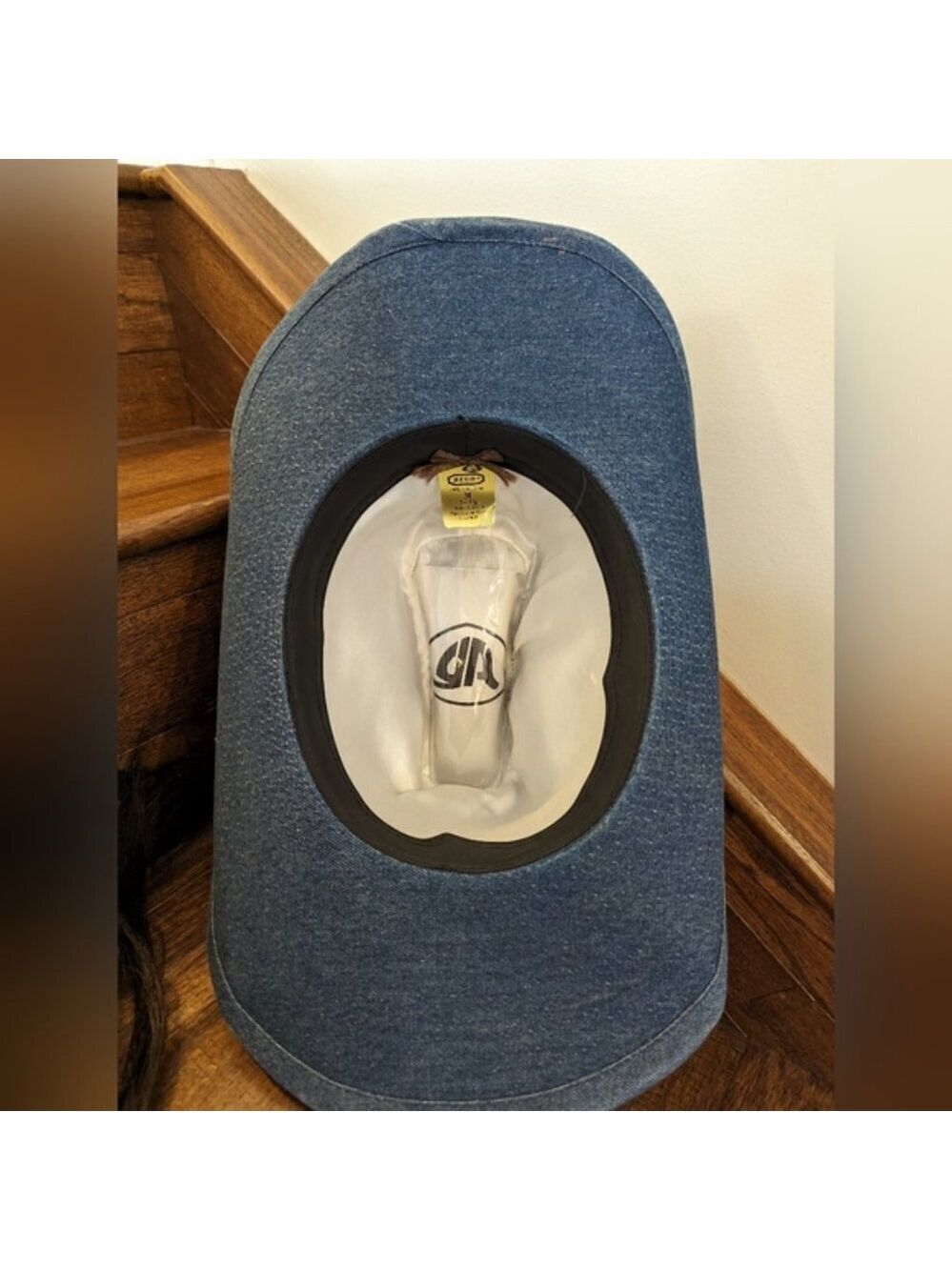 Vintage western 60's blue denim cowboy hat. Size 7-7 1/8 - Picture 10 of 16
